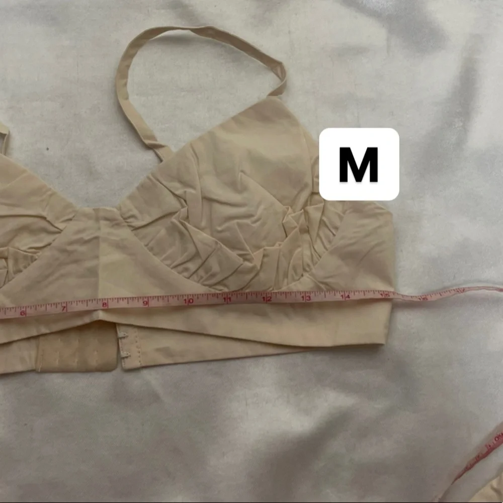 NEW 3pcs set beige womens shirt top shorts button down M;L casual - Picture 8 of 16